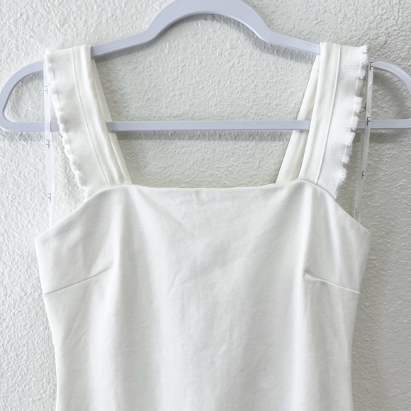 Lulus Persuasion Ivory Ruffled Bodycon Midi Dress White Size Small NWT - Picture 6 of 11
